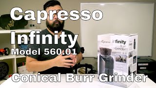 The Capresso 56001 Infinity Conical Coffee Burr Grinder Unboxed [upl. by Archangel419]