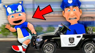 Baby SONIC Races POLICE [upl. by Vanny]