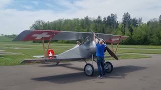 Standlauf des zweiten Nieuport 23 C1 [upl. by Fredelia]