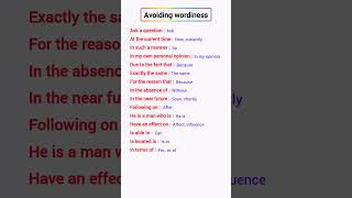 Avoiding Wordiness  Improve Your English EnglishEmporium3 english shorts viral learn [upl. by Eskill]