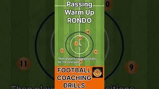 FootballSoccer passing Rondo Drill U7 U8 U9 U10 U11 footballdrills soccertraining passingdrill [upl. by Orit]