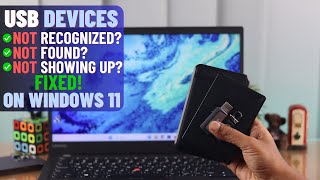 Windows 11 How To Fix USB Device Not Recognized Not Showing Up [upl. by Cindra662]