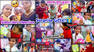 😭Surprise Gifts🎁For Full Family gone emotional🥺 Meet Cute Subscriber In Shopping Mall Reaction😣 [upl. by Anuaf]