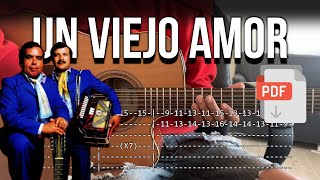 Requinto de UN VIEJO AMOR Tutorial en Guitarra LOS CADETES DE LINARES  principiantes [upl. by Nnyleuqaj]