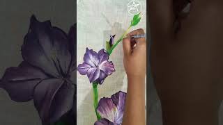 Floral designing on simple kurti 🖌🌸 art rongmoshal shorts kurtidesign [upl. by Llenoil]