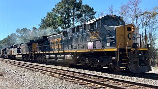 CSX Biodiesel CM44AH 7500 Leads M44230 at Callahan FL [upl. by Alywt809]