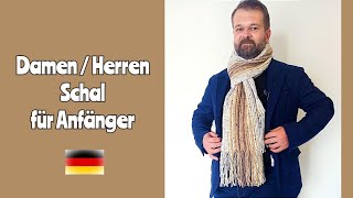 Damen  Herren Schal häkeln für Anfänger [upl. by Cuthbert603]