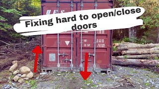 How to Fix sagging or hard to openclose shipping container doors [upl. by Abel]