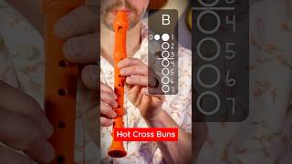 Recorder Song  Hot Cross Buns recorder tutorial [upl. by Ecilahs]