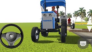 Swaraj Tractor farming driving 3D simulator game tractor wala game Android gameplay video [upl. by Goodrich152]