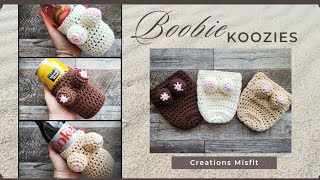 Crochet Boobie Koozies  Easy Drink Holder [upl. by Dewhurst]