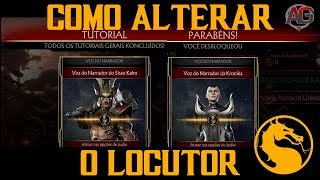 MORTAL KOMBAT 11 TUTORIAL Como mudar o locutor [upl. by Takeshi]