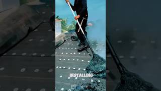 Interesting house roof coating Satisfying jobs and machinery in the world satisfying shorts [upl. by Esinyl]