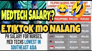 MEDICAL TECHNOLOGIST SALARY IT REALLy HURTS eTiktok mo nalang [upl. by Raquel]