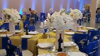 Royal blue gold and ivory wedding decor [upl. by Kipper]