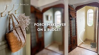 EASY SMALL PORCH ENTRYWAY MAKEOVER  BEFORE AND AFTER TRANSFORMATION AND STYLING [upl. by Anyela]