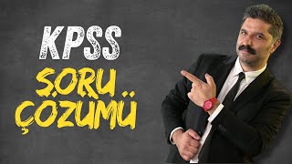 KPSS Soru Çözümü [upl. by Lemay]