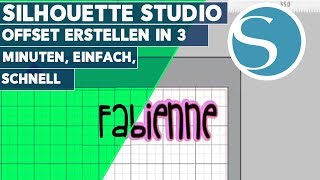 Offset Anleitung  Offset richtig benutzen in 3 Minuten erklärt  Silhouette Studio [upl. by Riebling324]