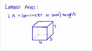 Geometry  17  Prisms  Volume Lateral Area and Total Area [upl. by Enilorac548]