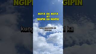 Mata sa mata at ngipin sa ngipin motivation jesus christianquotes christiansayings bible love [upl. by Nodnol]