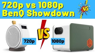 Projector Showdown BenQ 1080p GS50 vs BenQ 720p GV30  A VERSUS SEGMENT [upl. by Urata398]