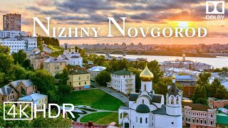 Nizhny Novgorod Russia 🇷🇺 in 4K HDR ULTRA HD 60 FPS Dolby Vision™ Drone Video [upl. by Thessa]