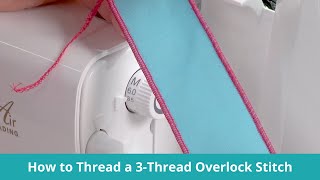 How to Thread a 3Thread Overlock Stitch [upl. by Nosnibor]