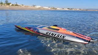 RC BOAT GENESIS 90 KMH 4K GOPRO 🚤🇮🇹 [upl. by Verdie]