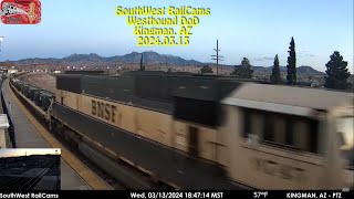 Westbound DoD at Kingman AZ  20240313 [upl. by Fleck]