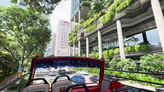 Singapore Big Bus Red Line Heritage Tour  Suntec Little India Arab Street City Hall Chinatown [upl. by Idden]