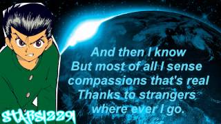 Yu Yu Hakusho Opening English Lyrics HD [upl. by Elamor]