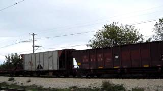 ATampSF 92 lead IRM freight train [upl. by Yggep]