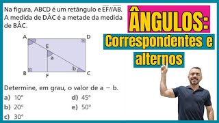 ÂNGULOS CORRESPONDENTES E ALTERNOS  EXERCÍCIOS [upl. by Dichy427]