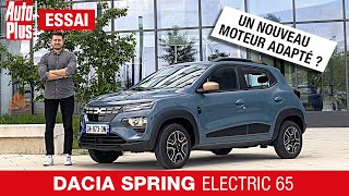 DACIA SPRING Electric 65  un NOUVEAU MOTEUR adapté   Essai [upl. by Atalee]