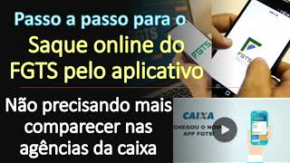 Aprenda como sacar o FGTS online da Rescisão pelo aplicativo  FGTS liberado pelo passo a passo [upl. by Nylhsa]