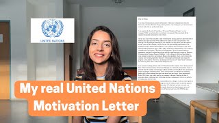 How to write a Motivation Letter for Internship  Sharing my UN Motivation Letter amp Resume [upl. by Asylem]