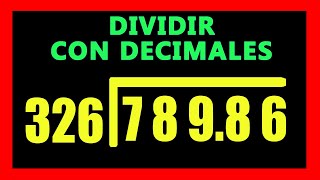 ✅👉 Como Dividir por 3 Cifras con Decimales [upl. by Mahau]