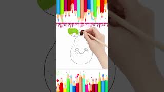 🍐 Como desenhar pintar e colorir a pera  Desenhos animados  Desenho fácil  14 [upl. by Ahsinwad]