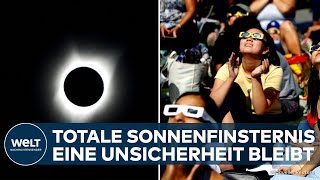 TOTALE SONNENFINSTERNIS Partystimmung Naturspektakel sorgt für ausgebuchte Hotels in Nordamerika [upl. by Aikin]