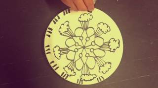 Radial Balance Paper Plate Drawing Demo [upl. by Kirat873]