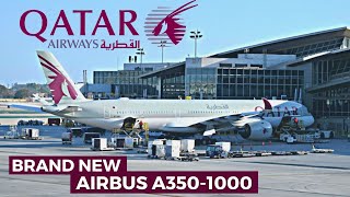 QATAR AIRWAYS Brand New AIRBUS A3501000 Economy  Doha  Madrid  Flight Review [upl. by Meier]