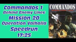 Commandos 1  Behind Enemy Lines  Mission 20  Operation Valhalla  Speedrun [upl. by Ummersen]