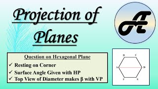 Projection of Planes Hexagon resting on corner DBATU July 2023 projectionofplanes [upl. by Ecydnak]