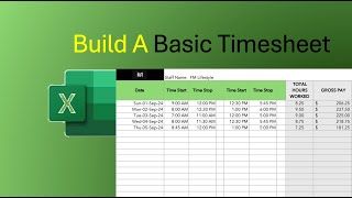 How To Build A Basic Timesheet [upl. by Mcgray]