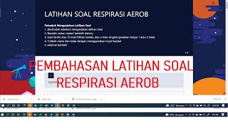 PEMBAHASAN LATIHAN SOAL RESPIRASI AEROB [upl. by Sax]