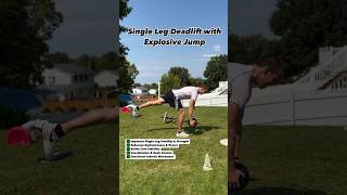 Single Leg Deadlift with Explosive Jump Build Single Leg Strength Balance Control and Power [upl. by Niles]