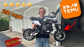 TEMU 50cc Dirt Bike  unboxing and test ride [upl. by Bear]