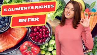 5 aliments riches en fer  anémie par carence en fer  anémie par manque de fer [upl. by Guerra718]