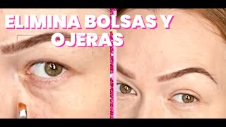 Maquillaje para ojeras y BOLSAS técnica completa [upl. by Akinehc]