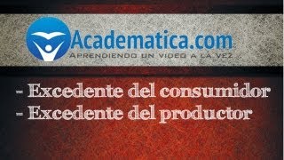 video de excedente del consumidor y productor  ¿Que es [upl. by Donoho968]